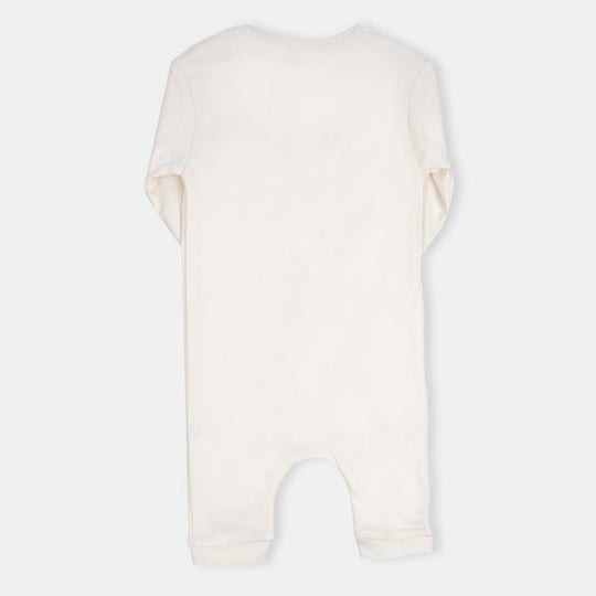 Infant Boys Knitted Romper Explore - Off White