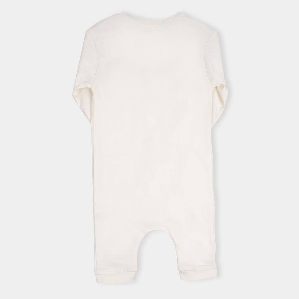 Infant Boys Knitted Romper Explore - Off White