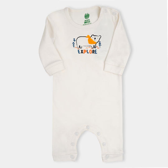 Infant Boys Knitted Romper Explore - Off White