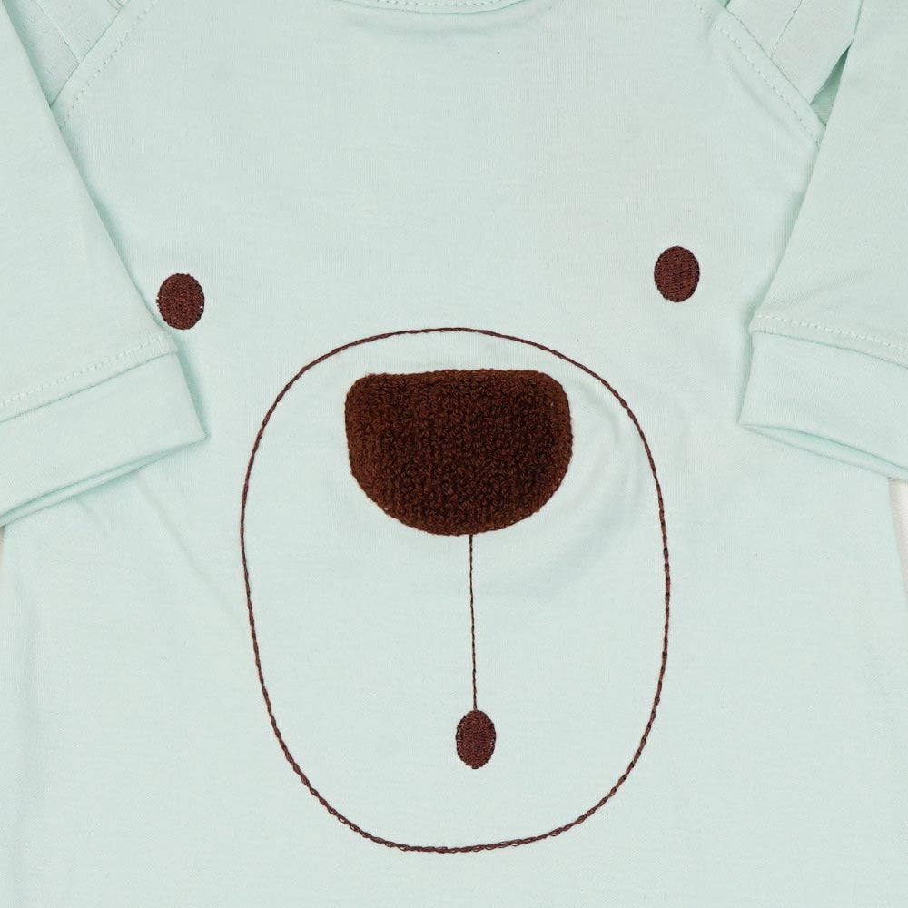 Infant Boys Knitted Romper Bear - Ice Castle