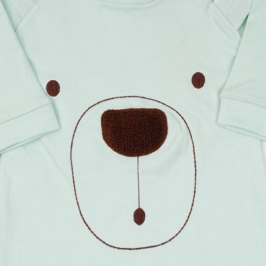 Infant Boys Knitted Romper Bear - Ice Castle