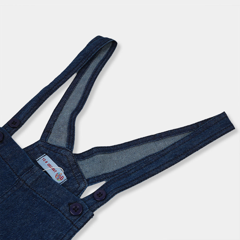 Boys Denim Dungaree Character-Blue