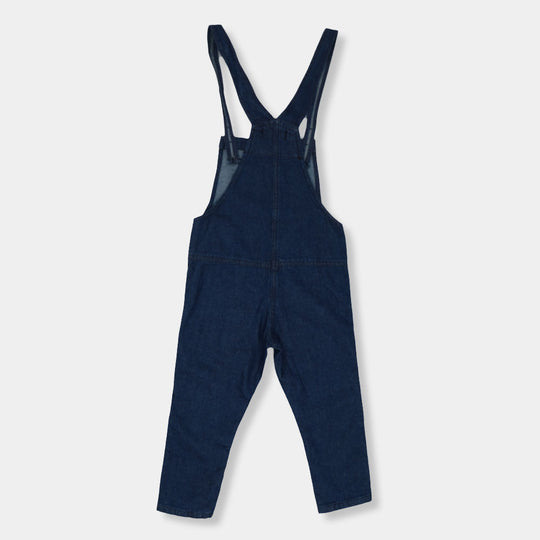 Boys Denim Dungaree Character-Blue