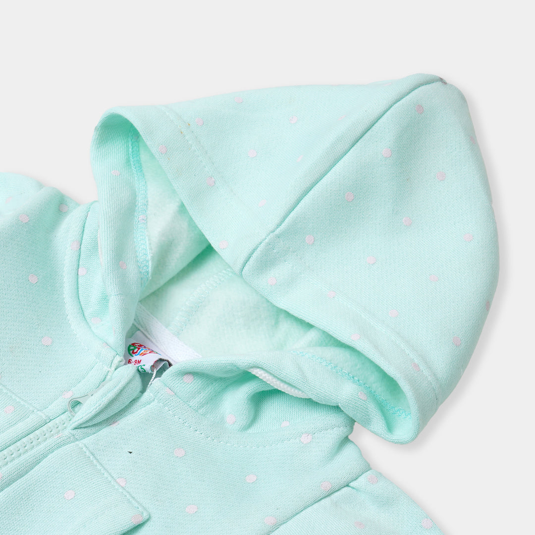 Infant Girls Knitted Jacket Rabbits - Sky Blue