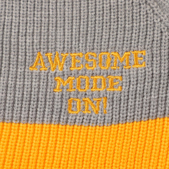 Boys Sweater Awesome - Gray/Mustard