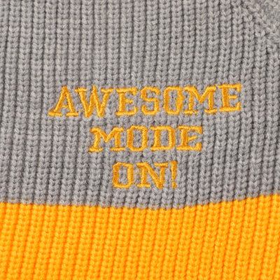 Boys Sweater Awesome - Gray/Mustard