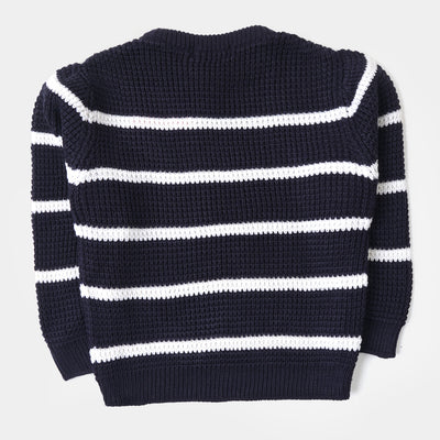 Boys Sweater Thin Stripe - Black