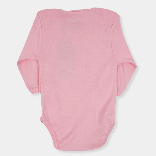 Infant Basic Romper Unisex Smile Al Day - Candy Pink