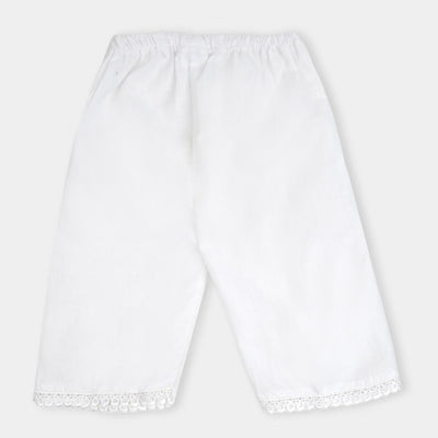 Infant  Girls Culottes With Lace - White