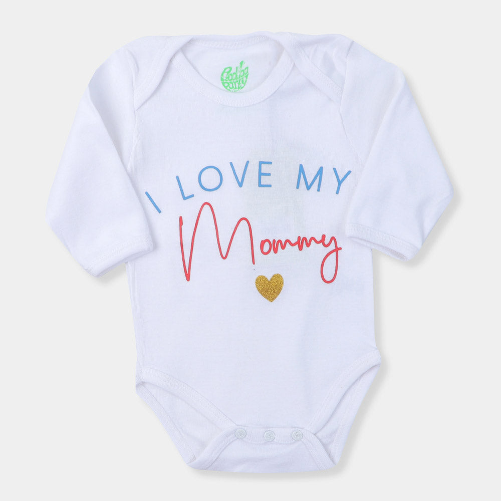 Infant Basic Romper Unisex I Love My Mummy - White