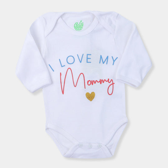 Infant Basic Romper Unisex I Love My Mummy - White