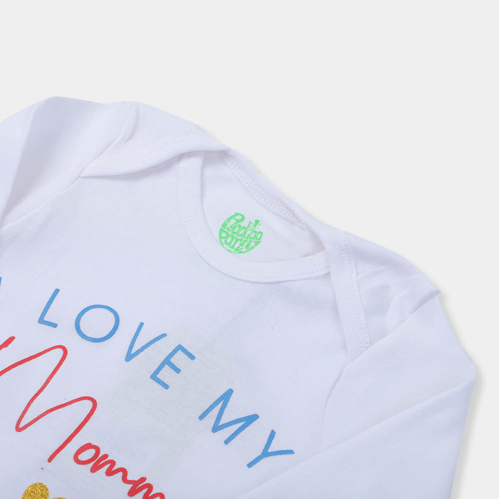 Infant Basic Romper Unisex I Love My Mummy - White