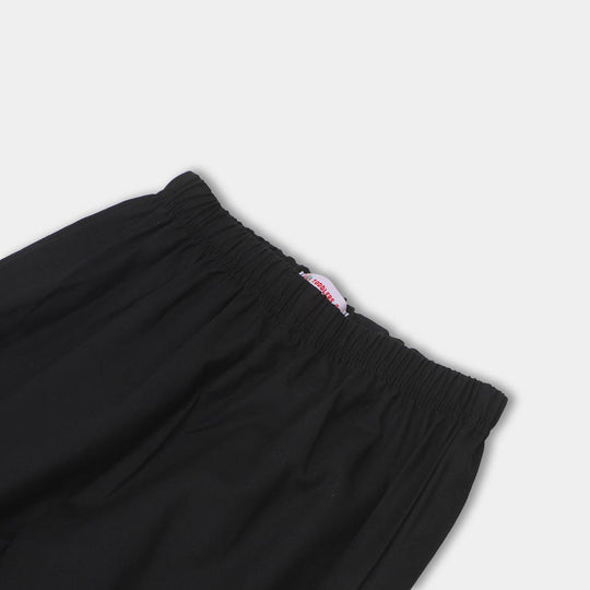 Girls Trouser Pintex With Lace - BLACK