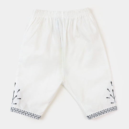 Infant Girls Eastern Embroidered Pant - White