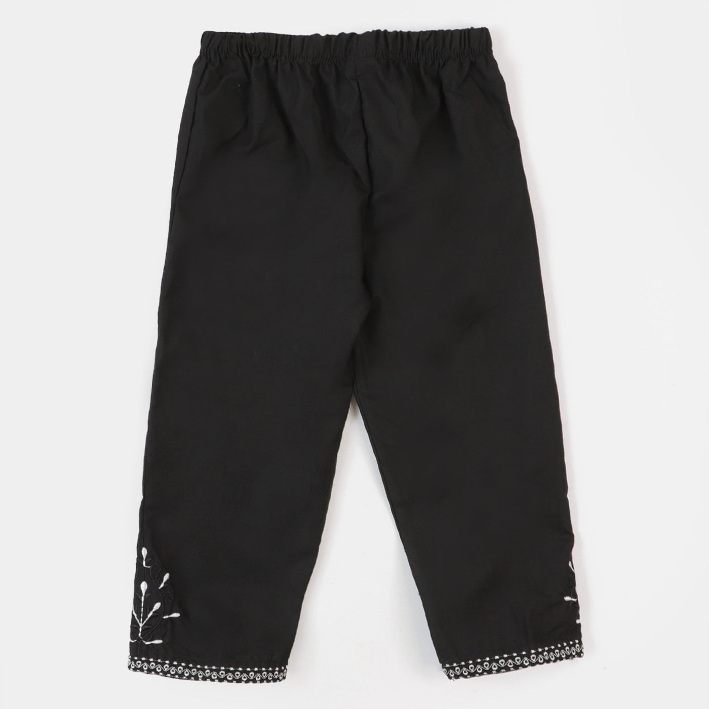Teens Girl Eastern Embroidered Pant - BLACK