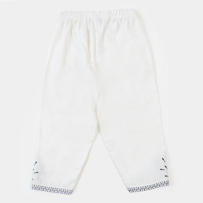 Teens Girl Eastern Embroidered Pant - White