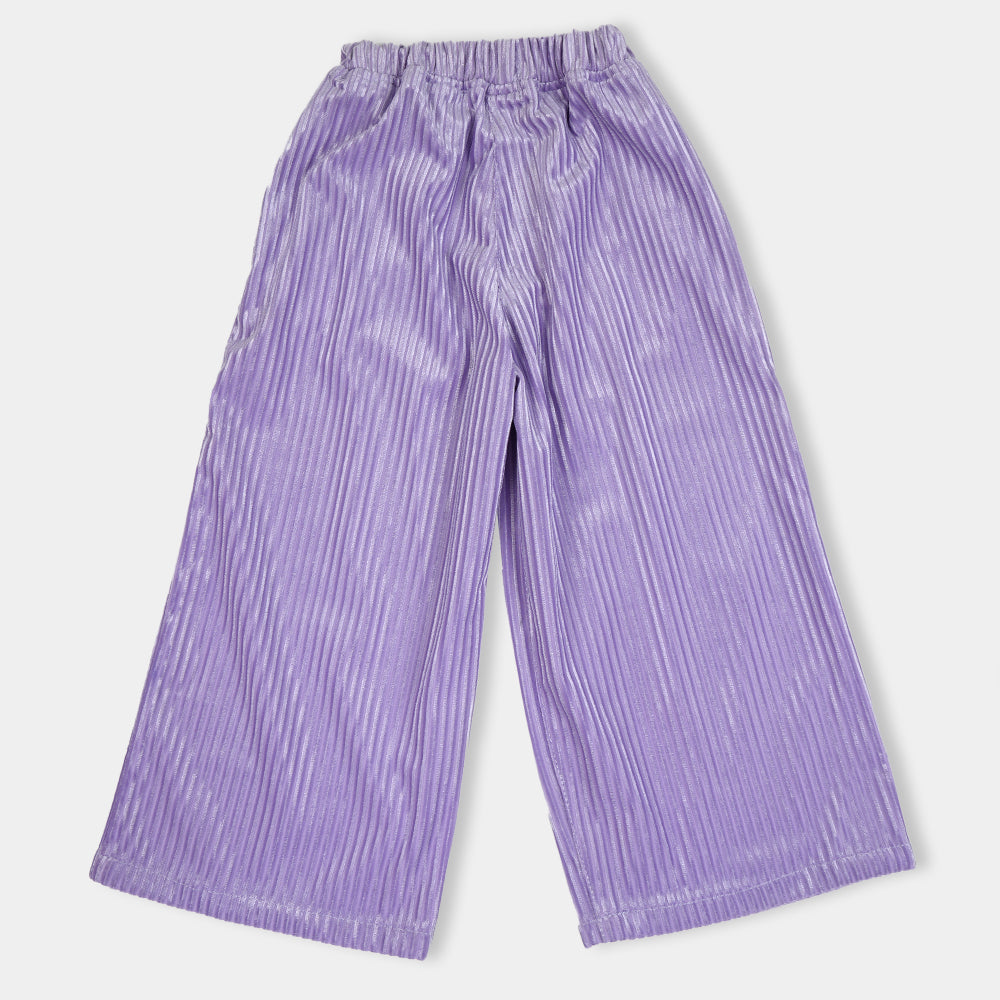Girls Fancy Culottes Trouser - Purple