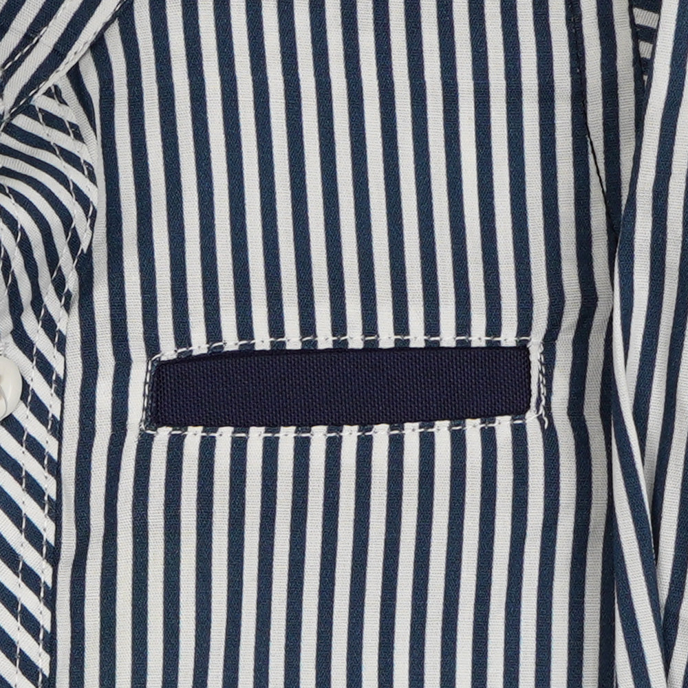 Infant Boys Casual Shirt Opposite Stripe - White