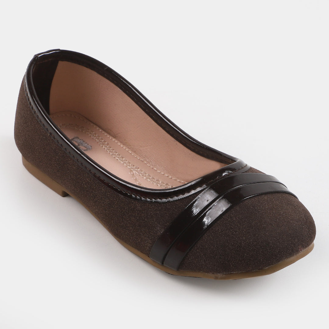 Girls Pumps 910-32-BROWN