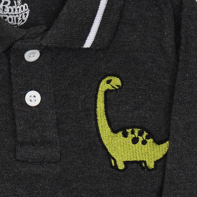 Infant Boys Polo F/S Shirt  Dino - Black