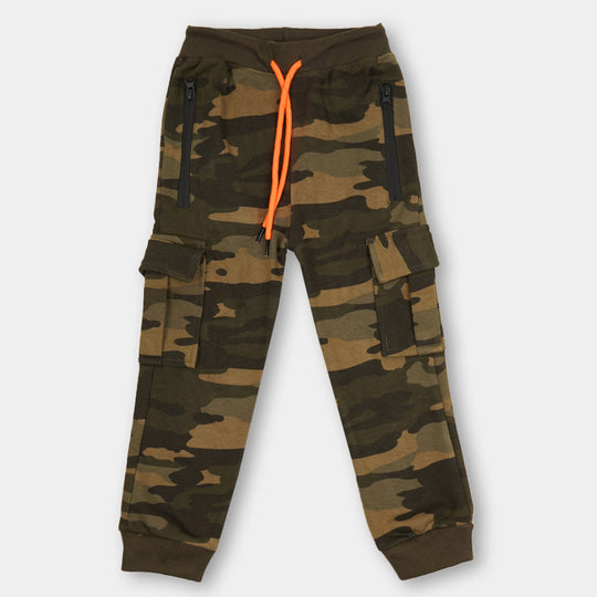 Boys Jersey Pyjama Camo - Green