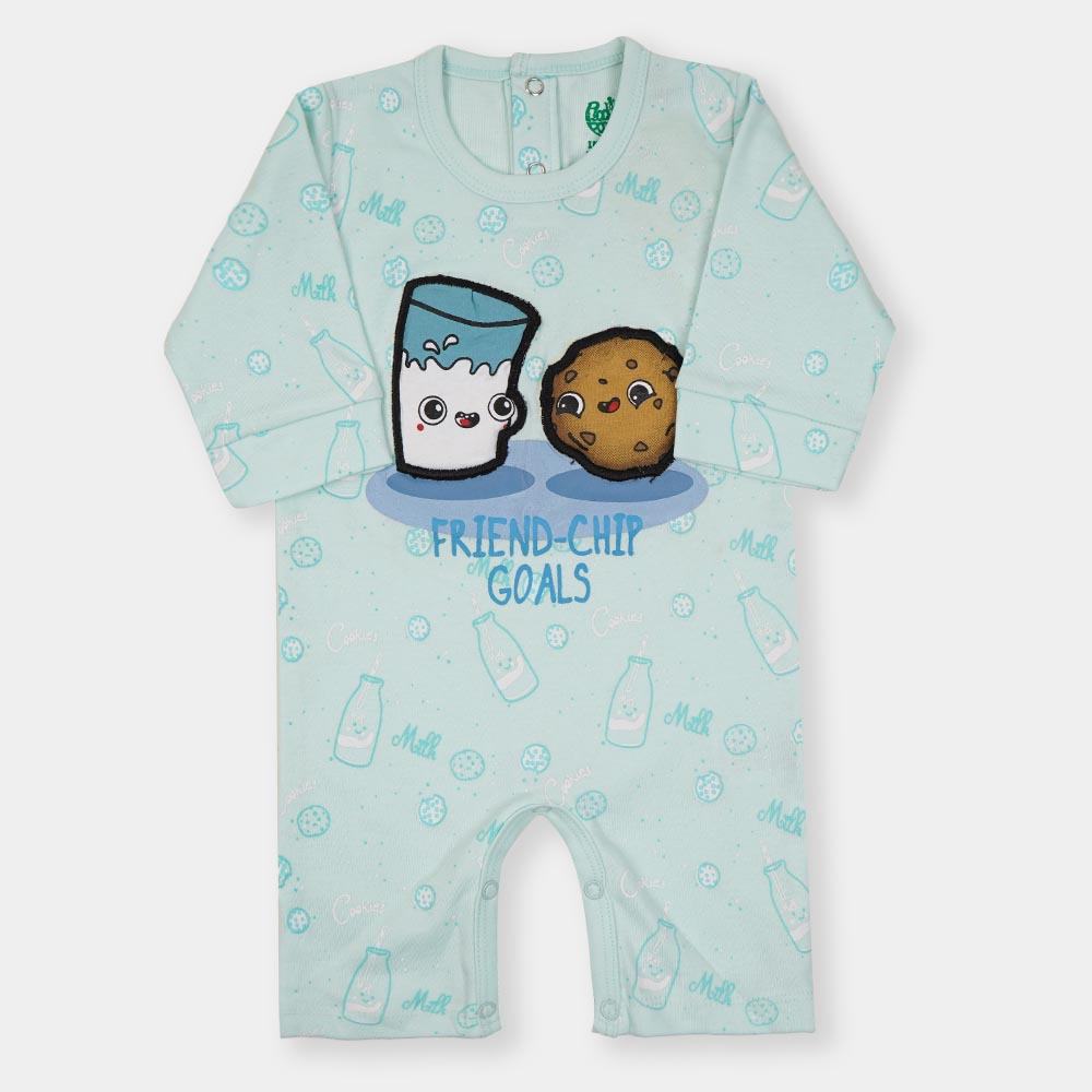 Infant Boys Knitted Romper Friend Chip Goals - Ice Castle