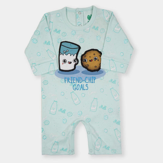 Infant Boys Knitted Romper Friend Chip Goals - Ice Castle