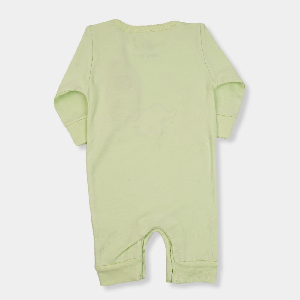 Infant Boys Knitted Romper Happy Friends-Lime Cream