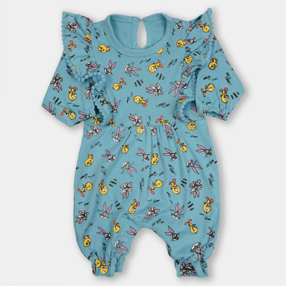 Infant Girls Knitted Romper You Want It - Printed