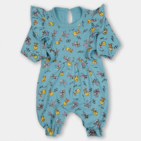 Infant Girls Knitted Romper You Want It - Printed