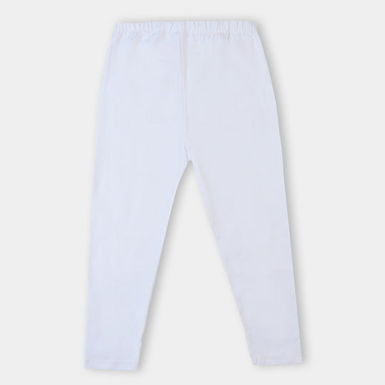 Infant Girls Plain Tights - White