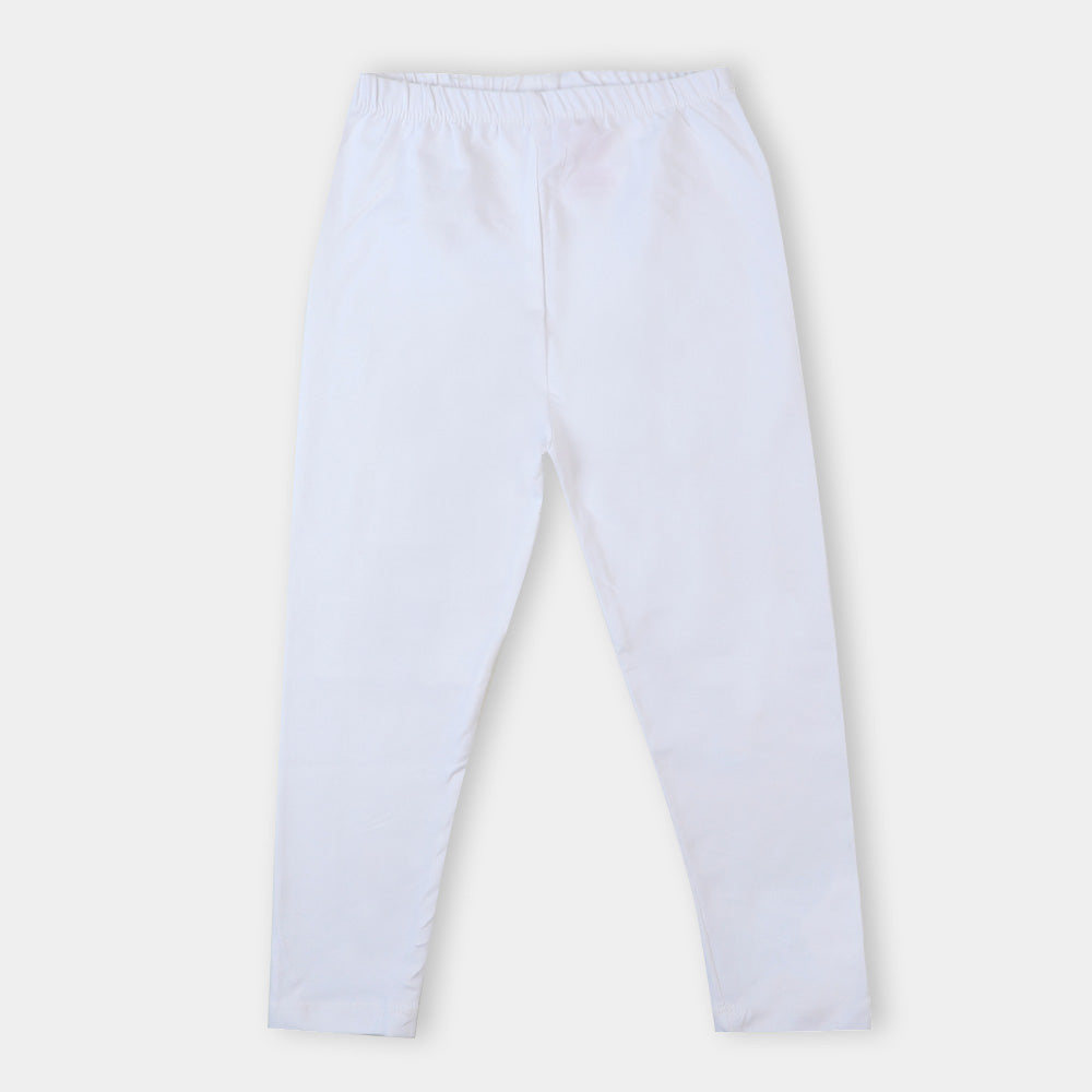 Infant Girls Plain Tights - White