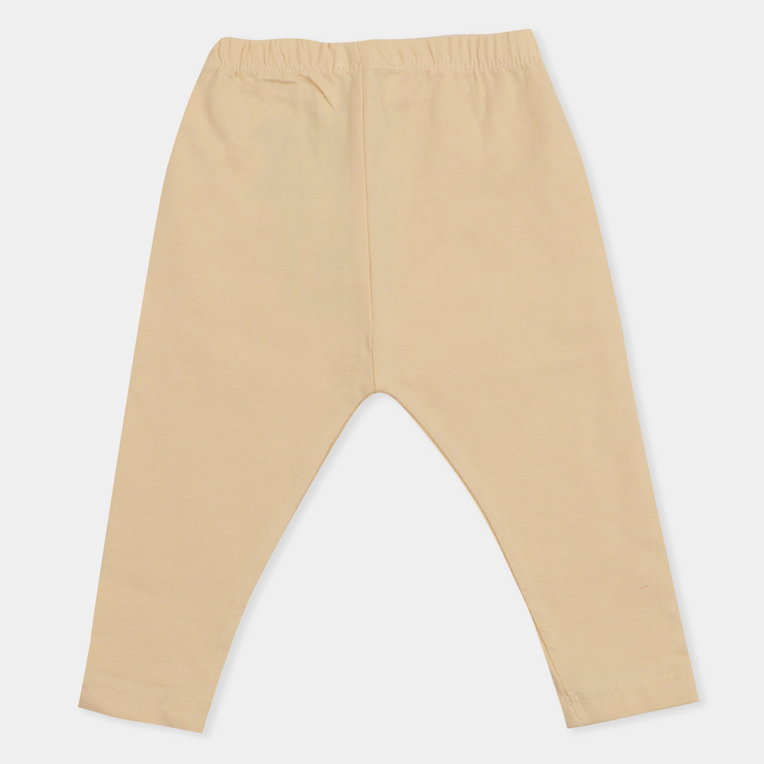 Infant Girls Plain Tights - Light Beige