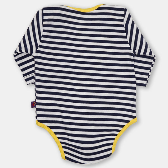 Infant Basic Romper Car - NAVY