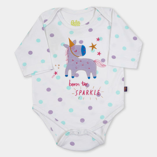 Infant Basic Romper Born To Star - Polka Dot