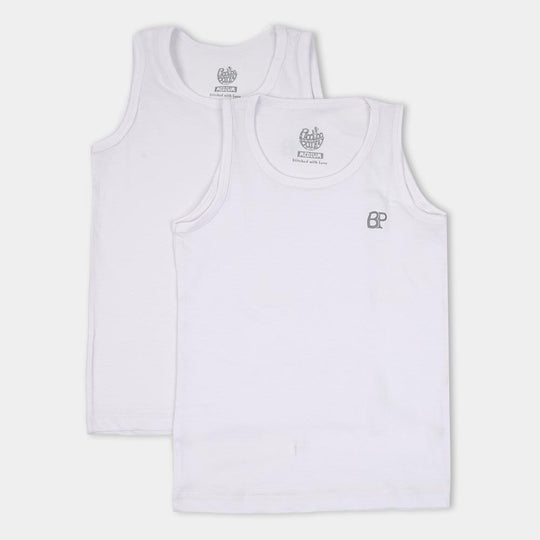 Boys Cotton Vest Pack of 2 - White