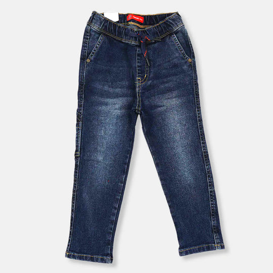 Boys Pant Denim Street Style-Dark Blue