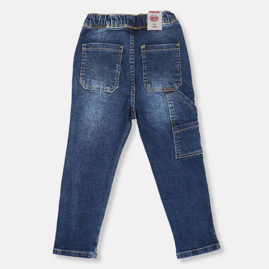 Boys Pant Denim Street Style-Dark Blue