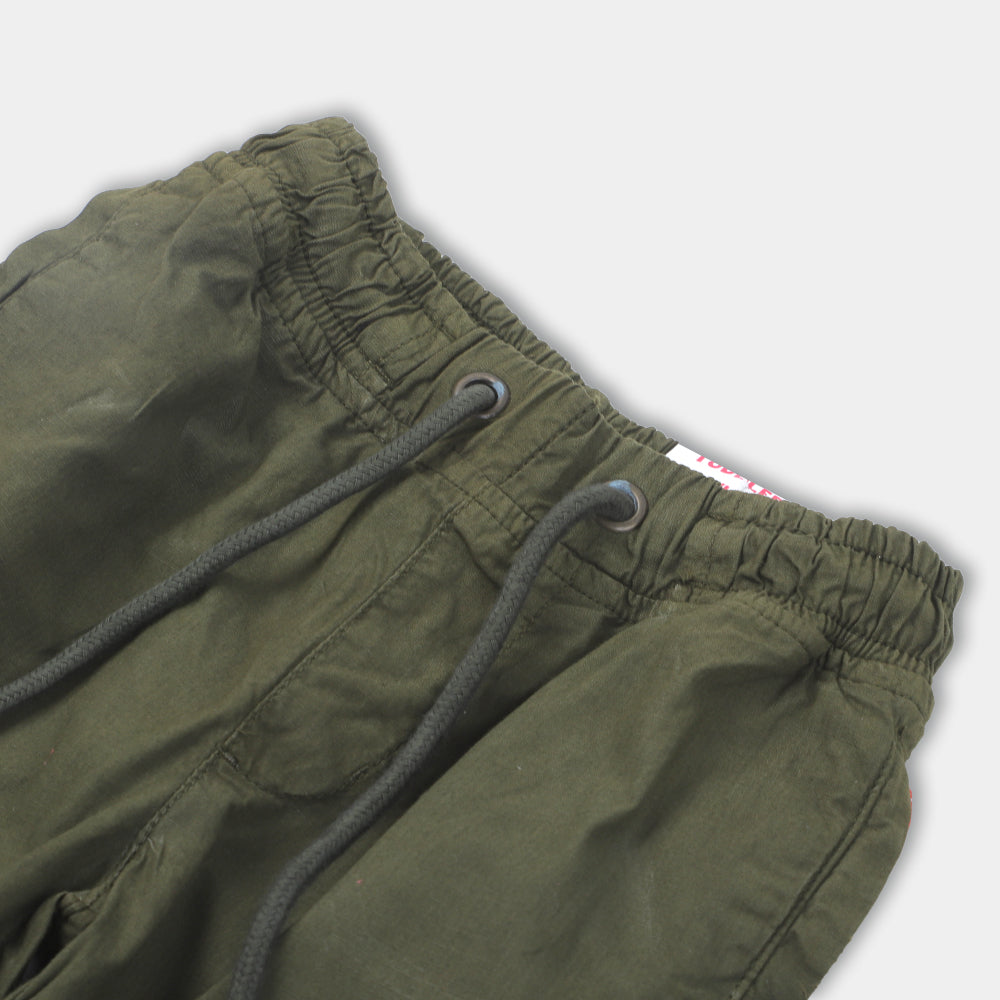 Boys Pant Cotton Pockets - Olive Green