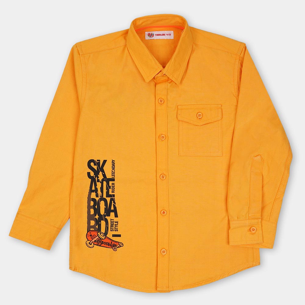 Boys Casual Shirt Skateboard - Citrus