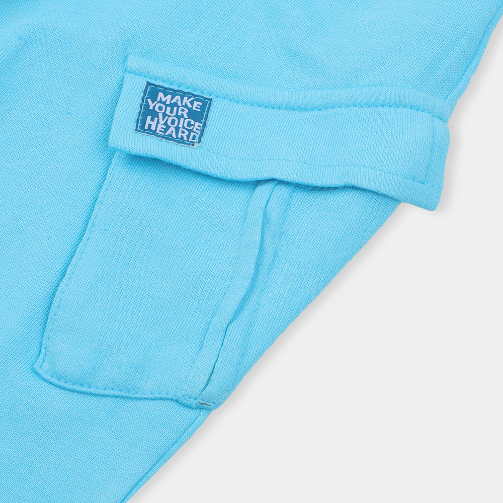 Boys Terry And Fleece Pyjama Single Pocket - AQUA