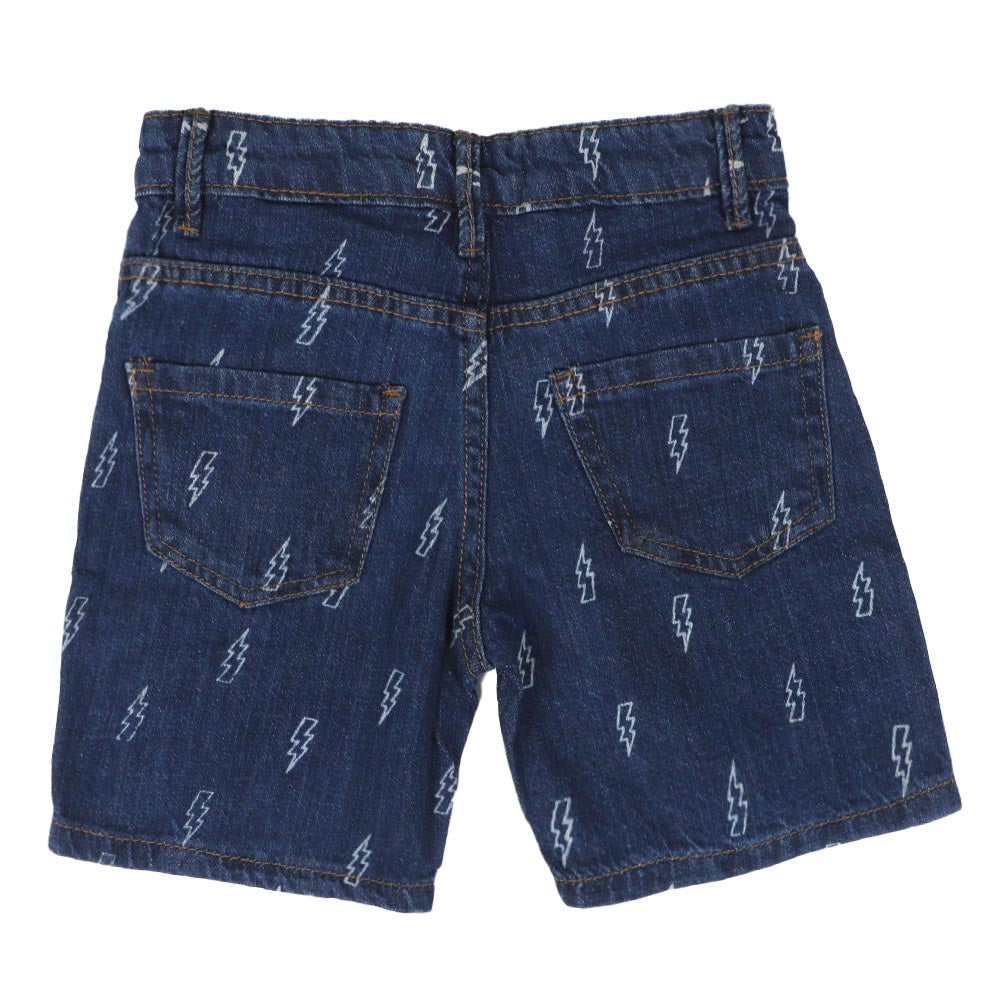 Infant Flash Denim Short For Boys - Navy Blue