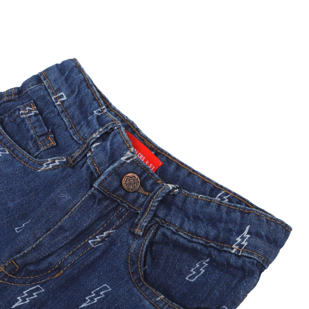 Infant Flash Denim Short For Boys - Navy Blue