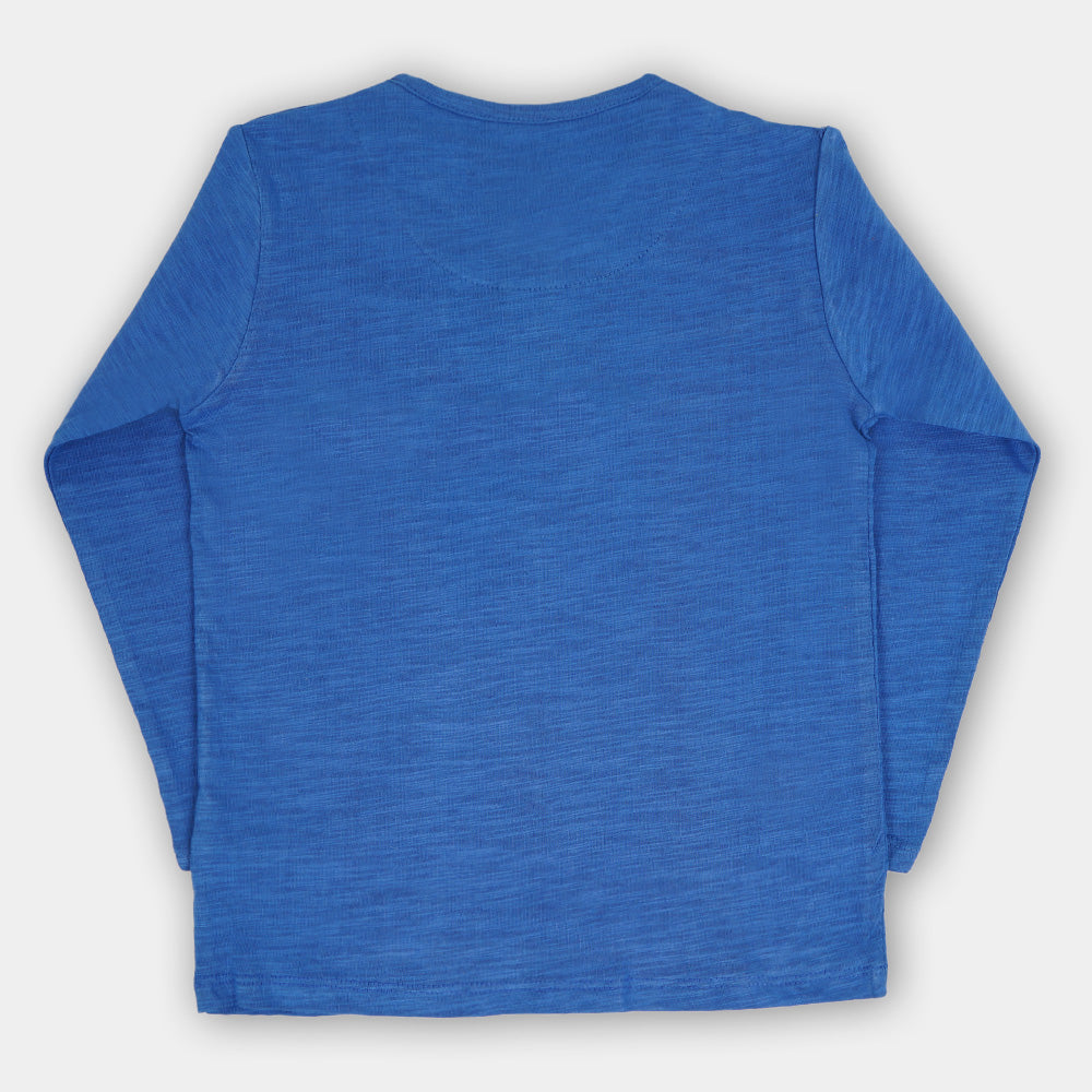 Boys T-Shirt Henley - BLUE