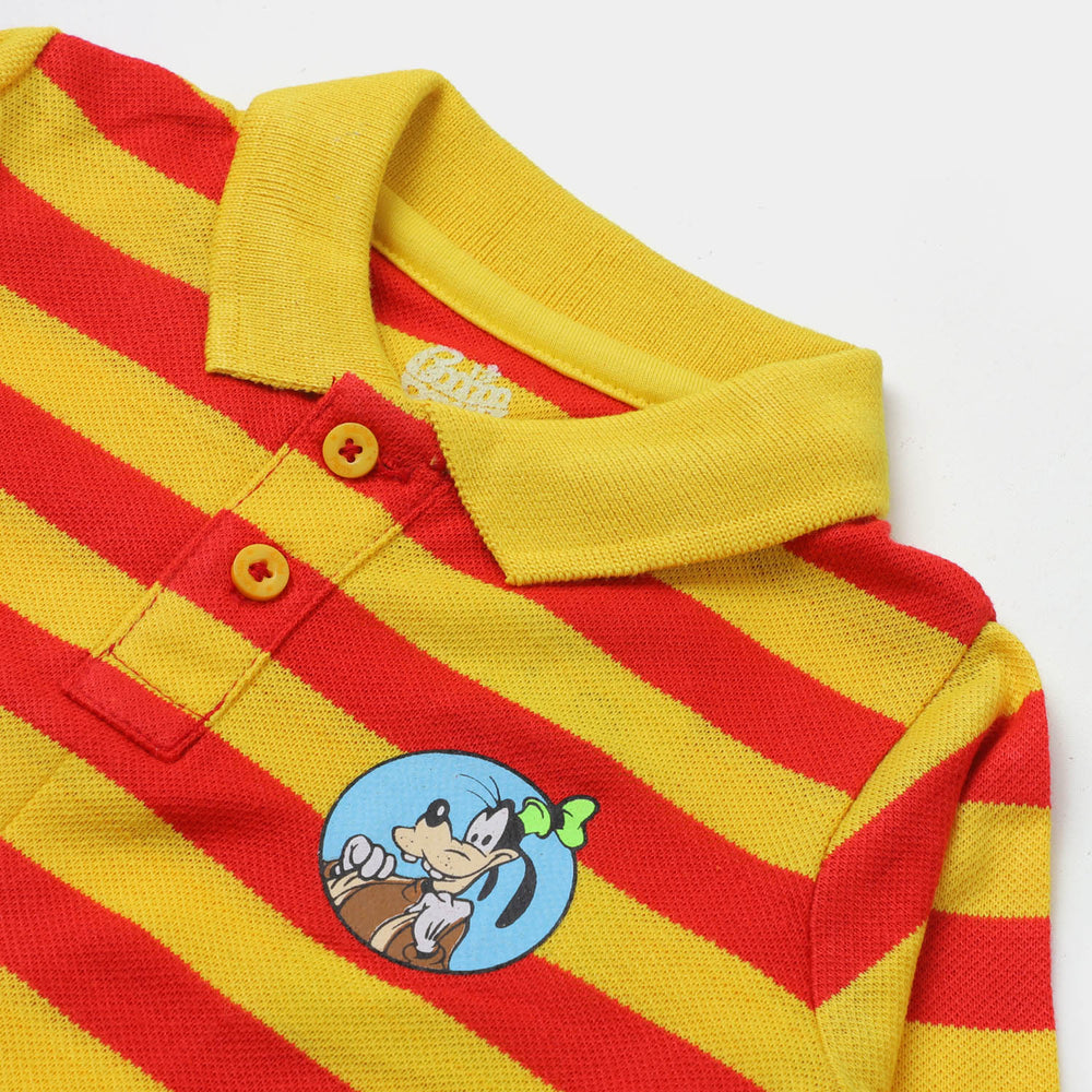 Infant Boys Polo Character- Yellow/Red