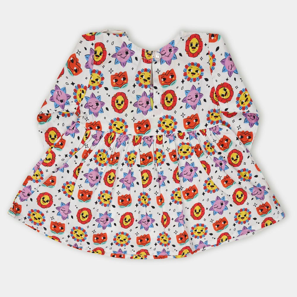 Infant Girls 2Pcs Kurti Pajama Smile - Multi