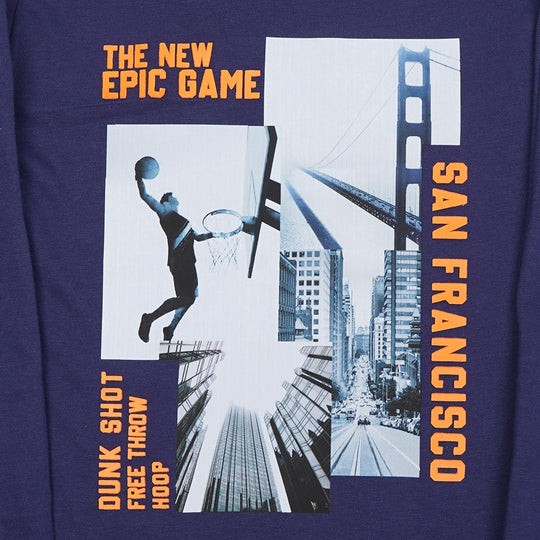 Boys T-Shirt F/S Epic Game - Navy Blue