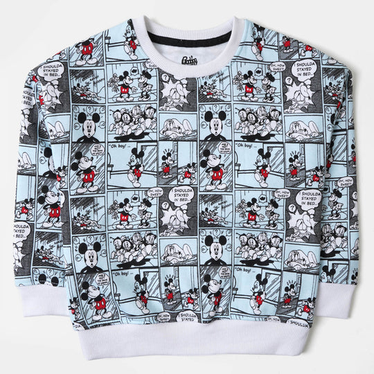 Boys Sweatshirt Cartoon Character - Sky Blue