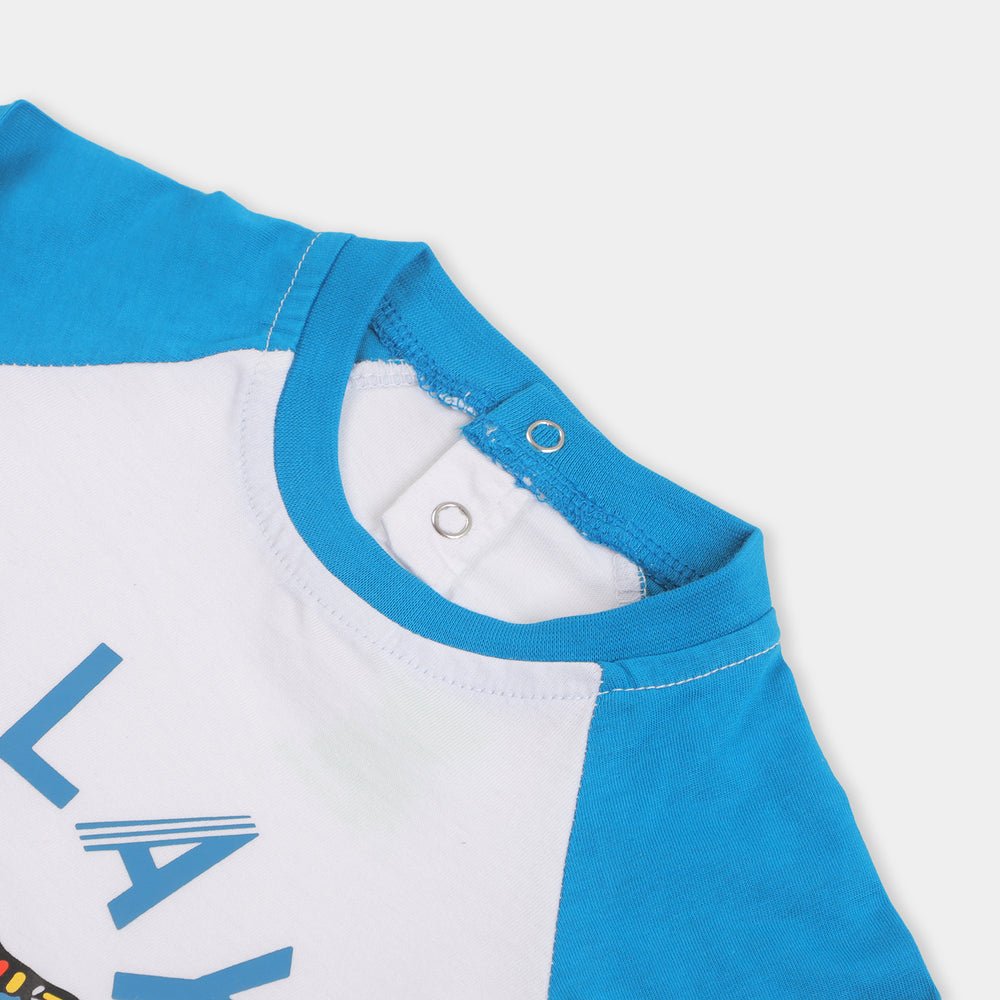 Infant Boys R-N T-Shirt Play All Day - White/Turk
