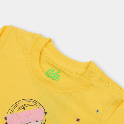 Infant Girls T-Shirt Friends - Min-Yellow